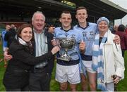 15 October 2017; Brothers Alan Dempsey and David Dempsey of Na Piarsaigh celebrate with their sister Jennifer, father Ger, and mother Jean, after the Limerick County Senior Hurling Championship Final match between Na Piarsaigh and Kilmallock at the Gaelic Grounds in Limerick. Photo by Diarmuid Greene/Sportsfile
