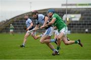 15 October 2017; David Dempsey of Na Piarsaigh gets away from Aaron Costelloe of Kilmallock before scoring his side's first goal during the Limerick County Senior Hurling Championship Final match between Na Piarsaigh and Kilmallock at the Gaelic Grounds in Limerick. Photo by Diarmuid Greene/Sportsfile