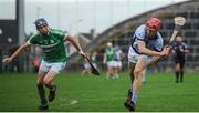 15 October 2017; Adrian Breen of Na Piarsaigh in action against Aaron Costelloe of Kilmallock during the Limerick County Senior Hurling Championship Final match between Na Piarsaigh and Kilmallock at the Gaelic Grounds in Limerick. Photo by Aaron Greene/Sportsfile