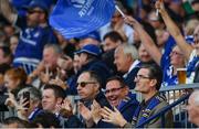 14 October 2017; Leinster supporters during the European Rugby Champions Cup Pool 3 Round 1 match between Leinster and Montpellier at the RDS Arena in Dublin. Photo by Ramsey Cardy/Sportsfile