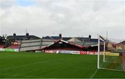 16 October 2017; Damage to the Derrynane Stand at Turners Cross Stadium, home of Cork City Football Club, due to Storm Ophelia. Photo by Eóin Noonan/Sportsfile
