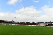 16 October 2017; Damage to the Derrynane Stand at Turners Cross Stadium, home of Cork City Football Club, due to Storm Ophelia. Photo by Eóin Noonan/Sportsfile