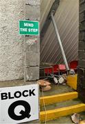 16 October 2017; A view of the damage to the Derrynane Stand at Turners Cross Stadium, home of Cork City Football Club, due to Storm Ophelia. Photo by Eóin Noonan/Sportsfile