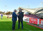 17 October 2017; FAI CEO John Delaney, right, speaking to Cork City FC Chairman Pat Lyons during a visit to Turners Cross to survey the ground's safety ahead of the SSE Airtricity League Premier Division match between Cork City and Derry City. Photo by Eóin Noonan/Sportsfile