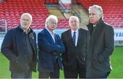 17 October 2017; FAI CEO John Delaney, right, with, from left, FAI Competition Director Fran Gavin, Cork City FC Chairman Pat Lyons and FAI President Tony Fitzgerald during a visit to Turners Cross to survey the ground's safety ahead of the SSE Airtricity League Premier Division match between Cork City and Derry City. Photo by Eóin Noonan/Sportsfile