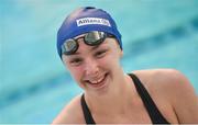 17 October 2017; Allianz have been announced as the title sponsors of the Para Swimming Allianz European Championships which will be held at the National Aquatic Centre in 300 days time from August 13-19th 2018. Pictured at the announcement is Paralympic Bronze medallist Ellen Keane. Photo by Ramsey Cardy/Sportsfile