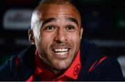 17 October 2017; Simon Zebo of Munster during a Munster Rugby Press Conference at University of Limerick in Limerick. Photo by Diarmuid Greene/Sportsfile