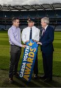 18 October 2017; In attendance at the launch of the inaugural Dublin North Central Garda Youth Awards in association with Croke Park are, from left, former Dublin footballer Ger Brennan, Assistant Garda Commissioner Pat Leahy and Ard Stiúrthoir Paraic Duffy. These awards are being launched to celebrate outstanding young people between 13 and 21 years of age and will recognise the good work being done by young people throughout the communities of Dublin North Central. Find out more at crokepark.ie/YouthAwards Photo by Piaras Ó Mídheach/Sportsfile