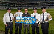 18 October 2017; Former Dublin footballer Ger Brennan, with, from left, Superintendent Gerard Murphy, Superintendent Dan Flavin, Assistant Garda Commissioner Pat Leahy and Chief Superintendent Seán Ward in attendance at the launch of the inaugural Dublin North Central Garda Youth Awards in association with Croke Park. These awards are being launched to celebrate outstanding young people between 13 and 21 years of age and will recognise the good work being done by young people throughout the communities of Dublin North Central. Find out more at crokepark.ie/YouthAwards Photo by Piaras Ó Mídheach/Sportsfile