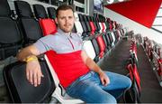 18 October 2017; Darren Cave poses for a portrait after a Ulster Rugby Press Conference at Kingspan Stadium, in Belfast. Photo by John Dickson/Sportsfile