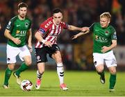 17 October 2017; Aaron McEneff of Derry City in action against Conor McCormack of Cork City during the SSE Airtricity League Premier Division match between Cork City and Derry City at Turners Cross in Cork. Photo by Stephen McCarthy/Sportsfile