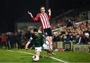 17 October 2017; Shane Griffin of Cork City in action against Ronan Curtis of Derry City during the SSE Airtricity League Premier Division match between Cork City and Derry City at Turners Cross in Cork. Photo by Stephen McCarthy/Sportsfile