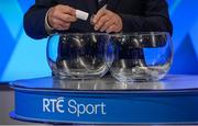 19 October 2017; A general view of teams being drawn out during the 2018 GAA Championship Draw at RTÉ Studios in Donnybrook, Dublin. Photo by Piaras Ó Mídheach/Sportsfile