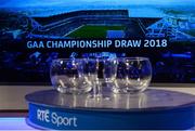 19 October 2017; A general view of the RTÉ studio during the 2018 GAA Championship Draw at RTÉ Studios in Donnybrook, Dublin. Photo by Piaras Ó Mídheach/Sportsfile