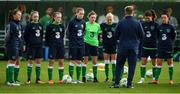 20 October 2017; Players listen to Republic of Ireland head coach Colin Bell during a Republic of Ireland training session at the FAI National Training Centre in Abbotstown, Dublin. Photo by Stephen McCarthy/Sportsfile