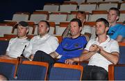 9 August 2012; Tipperary hurlers, from left to right, Noel McGrath, Eoin Kelly, Brendan Cummins and Paul Curran watch Katie Taylor in her Women's Light 60kg Final at the 2012 London Olympic Games. Tipperary Hurling Press Event, Horse & Jockey, Co. Tipperary. Picture credit: Diarmuid Greene / SPORTSFILE