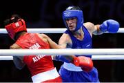 10 August 2012; John Joe Nevin, Ireland, right, exchanges punches with Lazaro Alvarez Estrada, Cuba, during their men's bantam 56kg semi-final contest. London 2012 Olympic Games, Boxing, South Arena 2, ExCeL Arena, Royal Victoria Dock, London, England. Picture credit: David Maher / SPORTSFILE