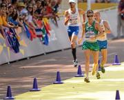 11 August 2012; Ireland's Robert Heffernan on his way to finishing in 4th position ahead of Igor Erokhin, Russia, during the men's 50km race walk. London 2012 Olympic Games, Athletics, The Mall, Westminster, London, England. Picture credit: Stephen McCarthy / SPORTSFILE