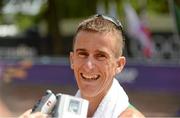 11 August 2012; Ireland's Robert Heffernan after finishing in 4th position during the men's 50km race walk. London 2012 Olympic Games, Athletics, The Mall, Westminster, London, England. Picture credit: Stephen McCarthy / SPORTSFILE