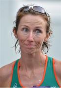 11 August 2012; Ireland's Olive Loughnane reacts after the women's 20km race walk where she finished 13th. London 2012 Olympic Games, Athletics, The Mall, Westminster, London, England. Picture credit: Brendan Moran / SPORTSFILE