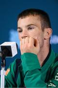 11 August 2012; Team Ireland's John Joe Nevin during a Team Ireland boxing press conference after receiving his men's bantam 56kg silver medal. London 2012 Olympic Games, Boxing Press Conference, Olympic Stadium, Olympic Park, Stratford, London, England. Picture credit: Stephen McCarthy / SPORTSFILE