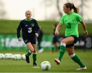20 October 2017; Denise O'Sullivan, left, and Katie McCabe during a Republic of Ireland training session at the FAI National Training Centre in Abbotstown, Dublin. Photo by Stephen McCarthy/Sportsfile