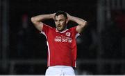 20 October 2017; Killian Brennan of St Patrick's Athletic reacts during the SSE Airtricity League Premier Division match between St Patrick's Athletic and Cork City at Richmond Park in Dublin. Photo by Stephen McCarthy/Sportsfile
