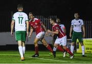 20 October 2017; Jordi Balk of St Patrick's Athletic celebrates after scoring his side's first goal during the SSE Airtricity League Premier Division match between St Patrick's Athletic and Cork City at Richmond Park in Dublin. Photo by Stephen McCarthy/Sportsfile
