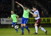 20 October 2017; Tony Whitehead of Limerick FC in action against Ronan Murray of Galway United during the SSE Airtricity League Premier Division match between Limerick FC and Galway United at Market's Field in Limerick. Photo by Matt Browne/Sportsfile