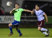20 October 2017; Tony Whitehead of Limerick FC in action against Ronan Murray of Galway United during the SSE Airtricity League Premier Division match between Limerick FC and Galway United at Market's Field in Limerick. Photo by Matt Browne/Sportsfile