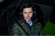 20 October 2017; eir Sport presenter Connor Morris during the SSE Airtricity League Premier Division match between St Patrick's Athletic and Cork City at Richmond Park in Dublin. Photo by Stephen McCarthy/Sportsfile