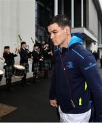 21 October 2017; Leinster's Jonathan Sexton arrives ahead of the European Rugby Champions Cup Pool 3 Round 2 match between Glasgow Warriors and Leinster at Scotstoun in Glasgow, Scotland. Photo by Ramsey Cardy/Sportsfile