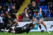 21 October 2017; Jonathan Sexton of Leinster is tackled by Stuart Hogg of Glasgow Warriors during the European Rugby Champions Cup Pool 3 Round 2 match between Glasgow Warriors and Leinster at Scotstoun in Glasgow, Scotland. Photo by Ramsey Cardy/Sportsfile