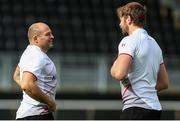21 October 2017; Rory Best and Iain Henderson of Ulster during Ulster Rugby Captain's Run at Stade Marcel Deflandre, La Rochelle in France. Photo by John Dickson/Sportsfile