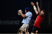 21 October 2017; Wenceslas Lauret of Racing 92 wins the ball from a lineout against Peter O’Mahony of Munster during the European Rugby Champions Cup Pool 4 Round 2 match between Munster and Racing 92 at Thomond Park in Limerick. Photo by Diarmuid Greene/Sportsfile