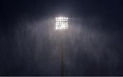21 October 2017; Rain falls infront of a floodlight at Donnybrook stadium ahead of the British & Irish Cup Round 2 match between Leinster A and Cardiff Blues Premiership Select at Donnybrook Stadium in Donnybrook, Dublin. Photo by Sam Barnes/Sportsfile