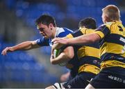 21 October 2017; Conor O'Brien of Leinster A is tackled by Sion Bennett, left, and Osian Davis of Cardiff Blues Premiership Select during the British & Irish Cup Round 2 match between Leinster A and Cardiff Blues Premiership Select at Donnybrook Stadium in Donnybrook, Dublin. Photo by Sam Barnes/Sportsfile