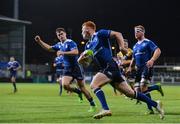 21 October 2017; Ciarán Frawley of Leinster A goes over to score their sides second try during the British & Irish Cup Round 2 match between Leinster A and Cardiff Blues Premiership Select at Donnybrook Stadium in Donnybrook, Dublin. Photo by Sam Barnes/Sportsfile