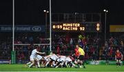 21 October 2017; A general view of a scrum in the second half as the score remained 0-0 during the European Rugby Champions Cup Pool 4 Round 2 match between Munster and Racing 92 at Thomond Park in Limerick. Photo by Brendan Moran/Sportsfile