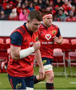 21 October 2017; Peter O’Mahony and CJ Stander of Munster make their way out for the European Rugby Champions Cup Pool 4 Round 2 match between Munster and Racing 92 at Thomond Park in Limerick. Photo by Diarmuid Greene/Sportsfile