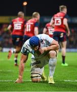 21 October 2017; Wenceslas Lauret of Racing 92 reacts after his side conceded a try during the European Rugby Champions Cup Pool 4 Round 2 match between Munster and Racing 92 at Thomond Park in Limerick. Photo by Diarmuid Greene/Sportsfile