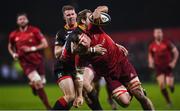 3 November 2017; Robin Copeland of Munster is tackled by Sarel Pretorius of Dragons during the Guinness PRO14 Round 8 match between Munster and Dragons at Irish Independent Park in Cork. Photo by Eóin Noonan/Sportsfile