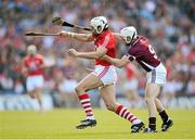 12 August 2012; Seán Óg Ó hAilpín, Cork, is tackled by Galway's Andy Smith. GAA Hurling All-Ireland Senior Championship Semi-Final, Cork v Galway, Croke Park, Dublin. Picture credit: Ray McManus / SPORTSFILE