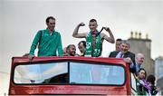 13 August 2012; Team Ireland's boxing silver medalist John Joe Nevin, right, and Team Ireland's equestrian team member Joseph Murphy on their arrival home from the London 2012 Olympic Games. Mullingar, Co. Westmeath. Picture credit: Barry Cregg / SPORTSFILE