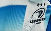 21 October 2017; A detailed view of the Leinster jersey ahead of the European Rugby Champions Cup Pool 3 Round 2 match between Glasgow Warriors and Leinster at Scotstoun in Glasgow, Scotland. Photo by Ramsey Cardy/Sportsfile