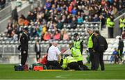 22 October 2017; Cian McWhinney of Nemo Rangers is assessed by medical staff during the Cork County Senior Football Championship Final Replay match between St Finbarr's and Nemo Rangers at Páirc Uí Chaoimh in Cork. Photo by Eóin Noonan/Sportsfile