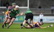 22 October 2017; Ronan Hayes of Kilmacud Crokes in action against John McCaffrey of Lucan Sarsfields during the Dublin County Senior Hurling Championship Semi-Final match between Kilmacud Crokes and Lucan Sarsfields at Parnell Park in Dublin. Photo by David Fitzgerald/Sportsfile