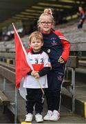 22 October 2017; De La Salle sibling supporters, Jack, age 3, and Freya, age 7, from Hillview, Waterford, prior to the Waterford County Senior Hurling Final match between Ballygunner and De La Salle at Walsh Park in Waterford. Photo by Seb Daly/Sportsfile
