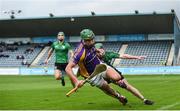 22 October 2017; Sean McGrath of Kilmacud Crokes in action against Paul Claffey of Lucan Sarsfields during the Dublin County Senior Hurling Championship Semi-Final match between Kilmacud Crokes and Lucan Sarsfields at Parnell Park in Dublin. Photo by David Fitzgerald/Sportsfile