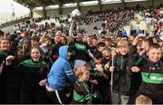 22 October 2017; Nemo Rangers players and supporters celebrate with the cup, after the Cork County Senior Football Championship Final Replay match between St Finbarr's and Nemo Rangers at Páirc Uí Chaoimh in Cork. Photo by Eóin Noonan/Sportsfile